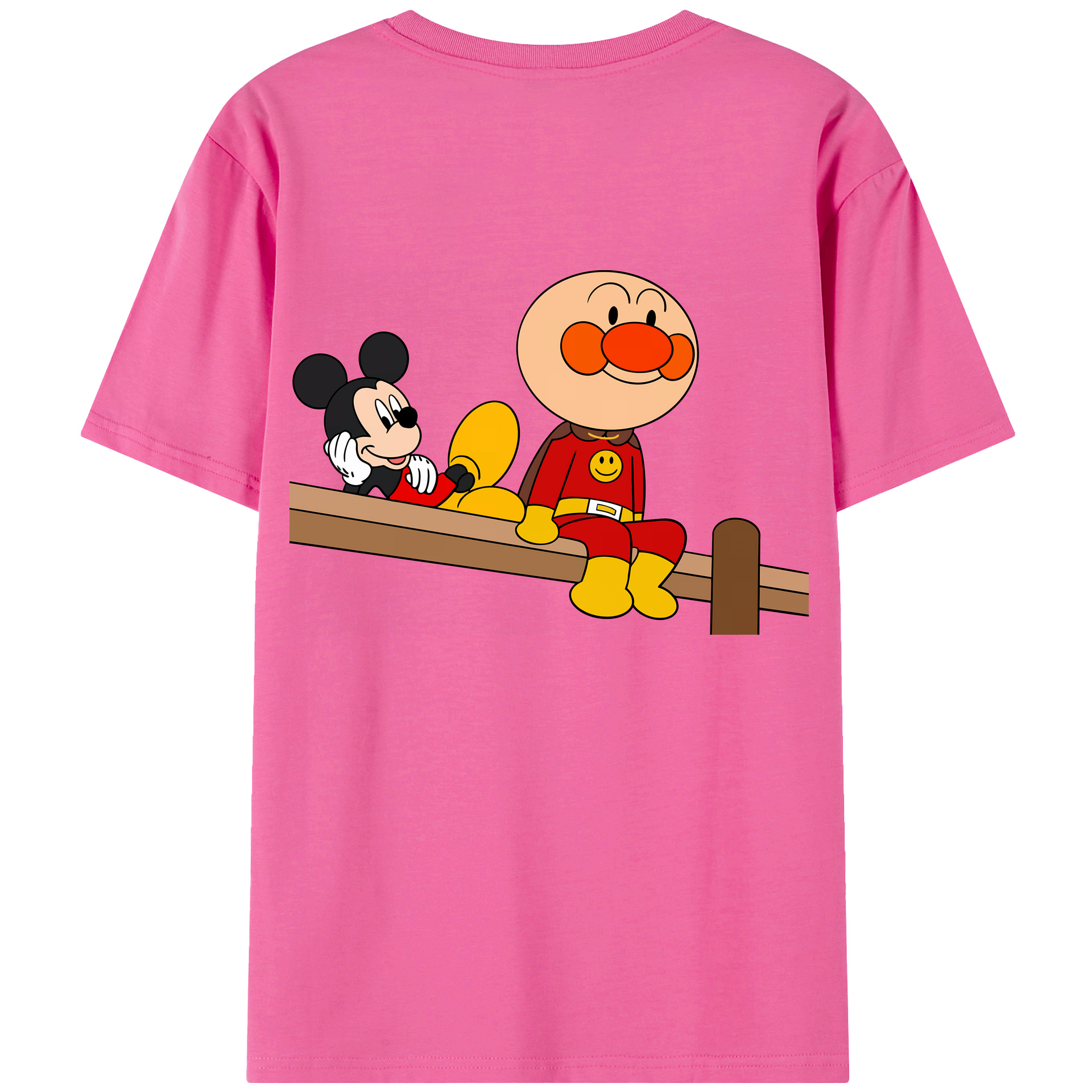 （画像用） アンパンマン Anpanman レディース半袖Tシャツ(バックプリント)